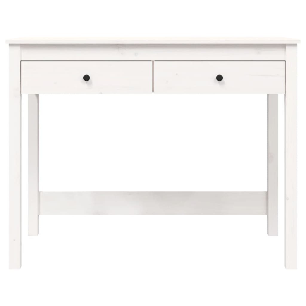 Desk with Drawers White 100x50x78 cm Solid Wood Pine