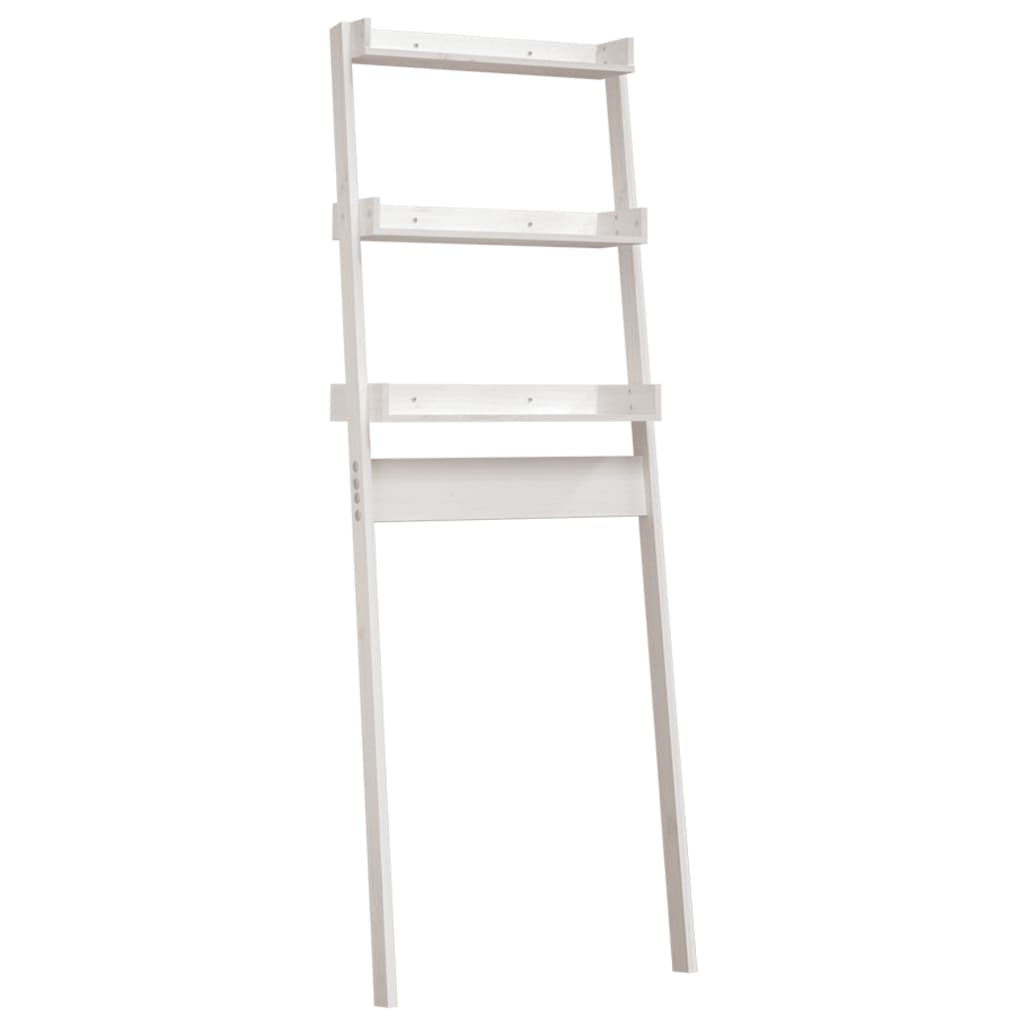 Toilet Rack White 63.5x32x179 cm Solid Wood Pine