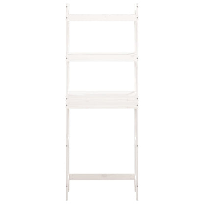 Toilet Rack White 63x26x171 cm Solid Wood Pine