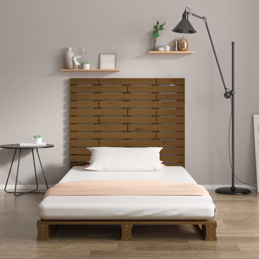 Wall Headboard Honey Brown 146x3x91.5 cm Solid Wood Pine