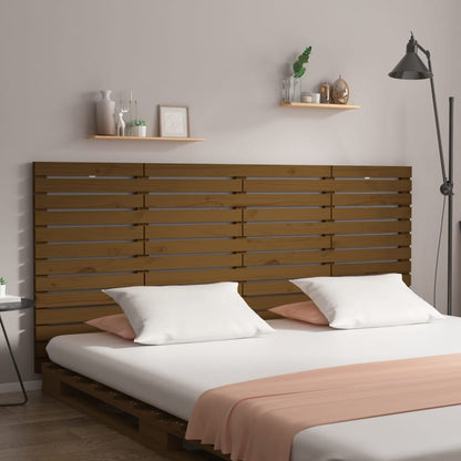 Wall Headboard Honey Brown 166x3x91.5 cm Solid Wood Pine