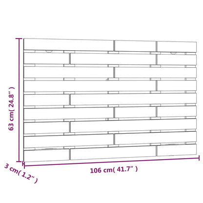 Wall Headboard 106x3x63 cm Solid Wood Pine