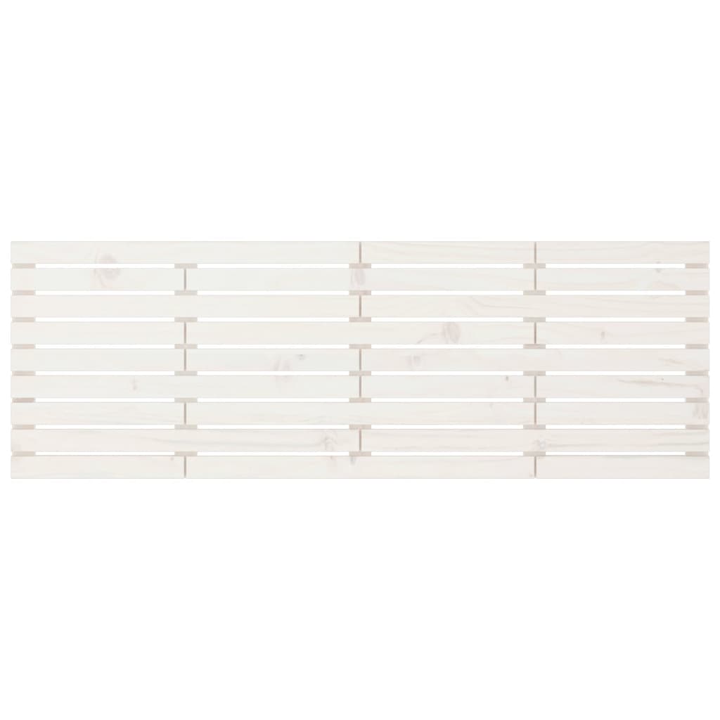 Wall Headboard White 206x3x63 cm Solid Wood Pine