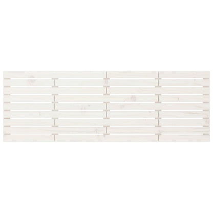 Wall Headboard White 206x3x63 cm Solid Wood Pine