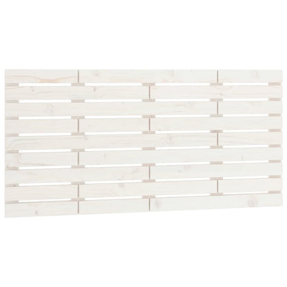 Wall Headboard White 146x3x63 cm Solid Wood Pine