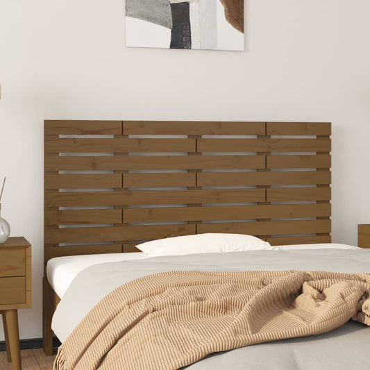 Wall Headboard Honey Brown 156x3x63 cm Solid Wood Pine