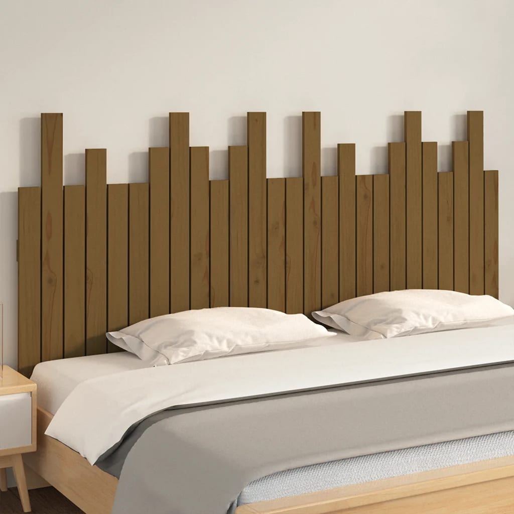 Wall Headboard Honey Brown 166x3x80 cm Solid Wood Pine