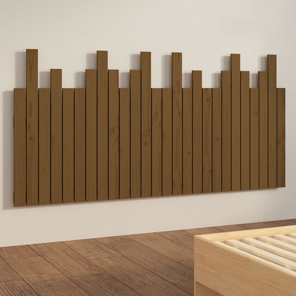 Wall Headboard Honey Brown 166x3x80 cm Solid Wood Pine