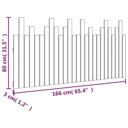 Wall Headboard Honey Brown 166x3x80 cm Solid Wood Pine