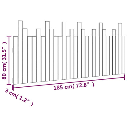 Wall Headboard 185x3x80 cm Solid Wood Pine