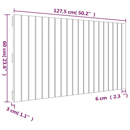 Wall Headboard 127.5x3x60 cm Solid Wood Pine