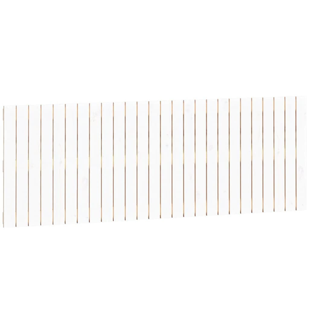 Wall Headboard White 166x3x60 cm Solid Wood Pine