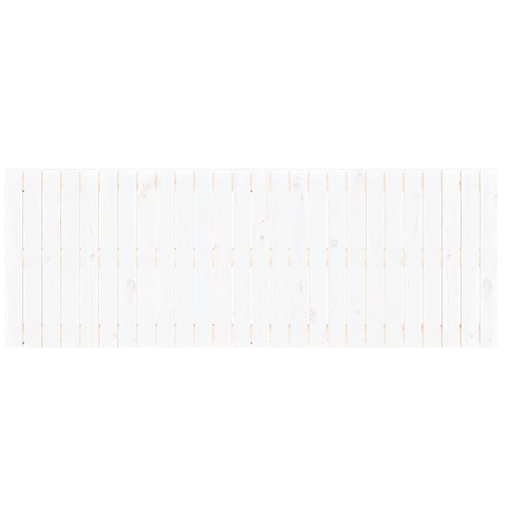 Wall Headboard White 166x3x60 cm Solid Wood Pine