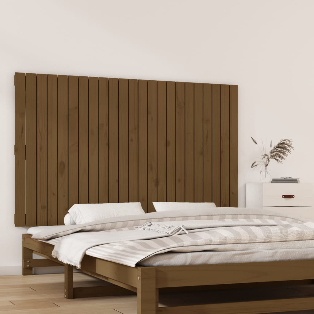 Wall Headboard Honey Brown 147x3x90 cm Solid Wood Pine