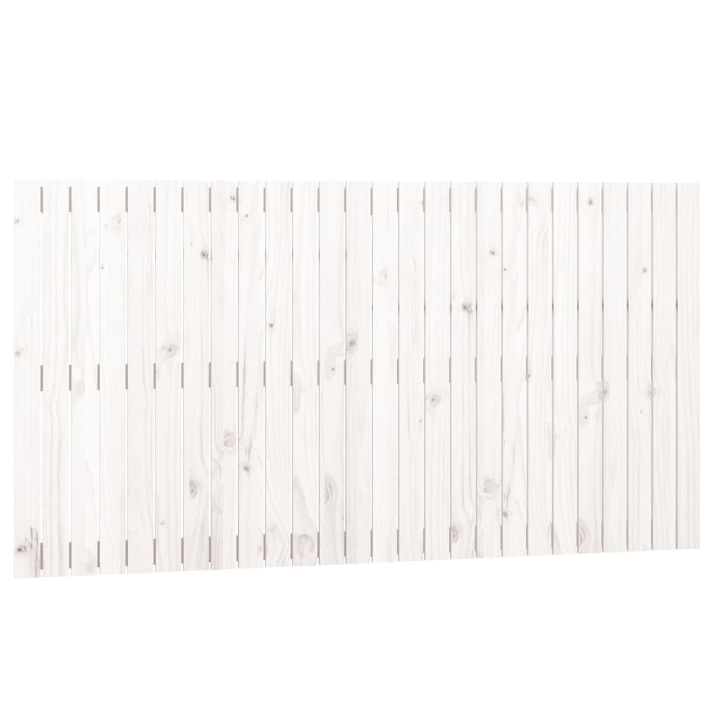 Wall Headboard White 166x3x90 cm Solid Wood Pine