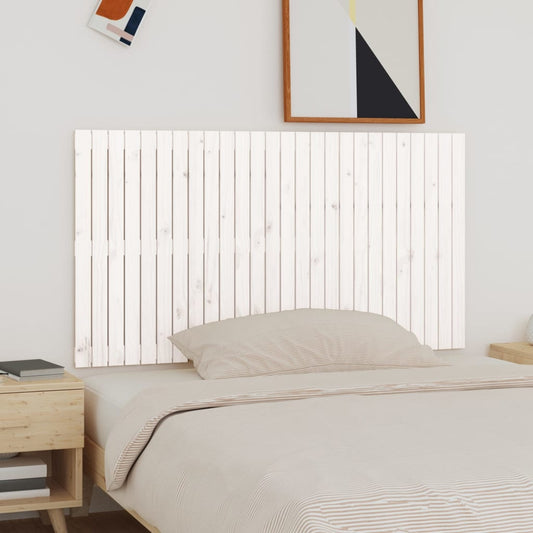 Wall Headboard White 166x3x90 cm Solid Wood Pine