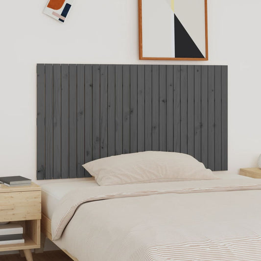 Wall Headboard Grey 166x3x90 cm Solid Wood Pine