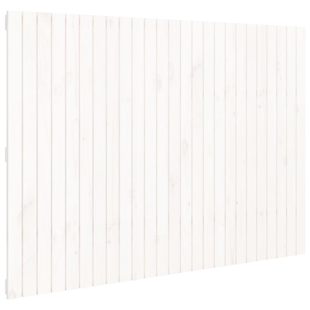 Wall Headboard White 159.5x3x110 cm Solid Wood Pine