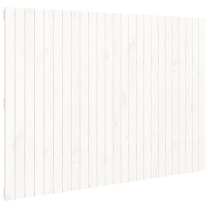 Wall Headboard White 159.5x3x110 cm Solid Wood Pine