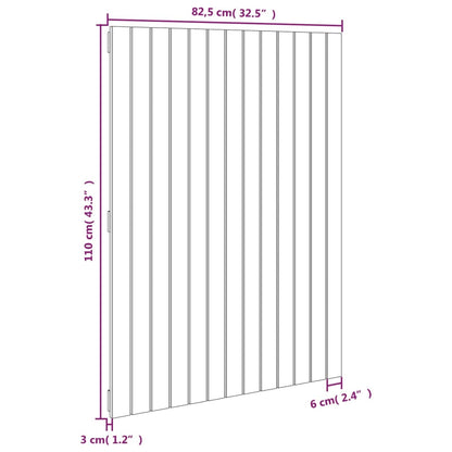 Wall Headboard Honey Brown 82.5x3x110 cm Solid Wood Pine