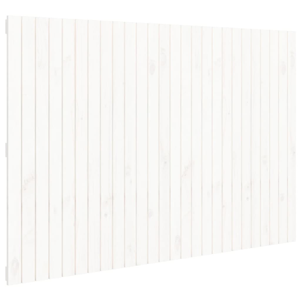 Wall Headboard White 166x3x110 cm Solid Wood Pine