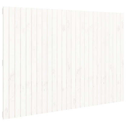 Wall Headboard White 166x3x110 cm Solid Wood Pine