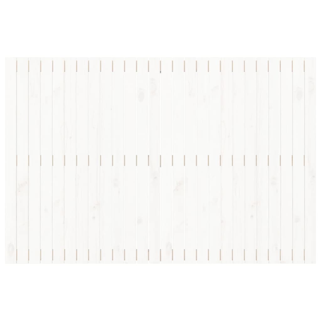 Wall Headboard White 166x3x110 cm Solid Wood Pine