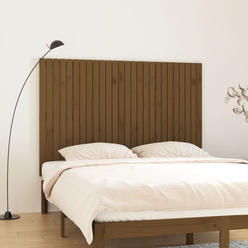 Wall Headboard Honey Brown 166x3x110 cm Solid Wood Pine