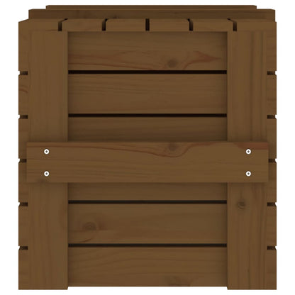 Storage Box Honey Brown 58x40.5x42 cm Solid Wood Pine