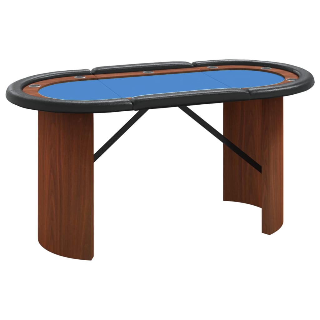 10-Player Poker Table Blue 160x80x75 cm