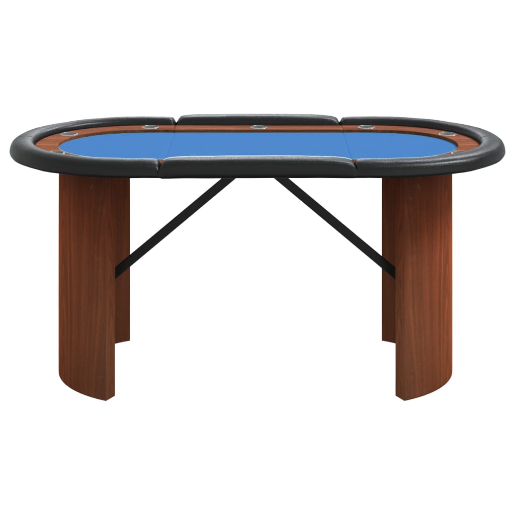 10-Player Poker Table Blue 160x80x75 cm