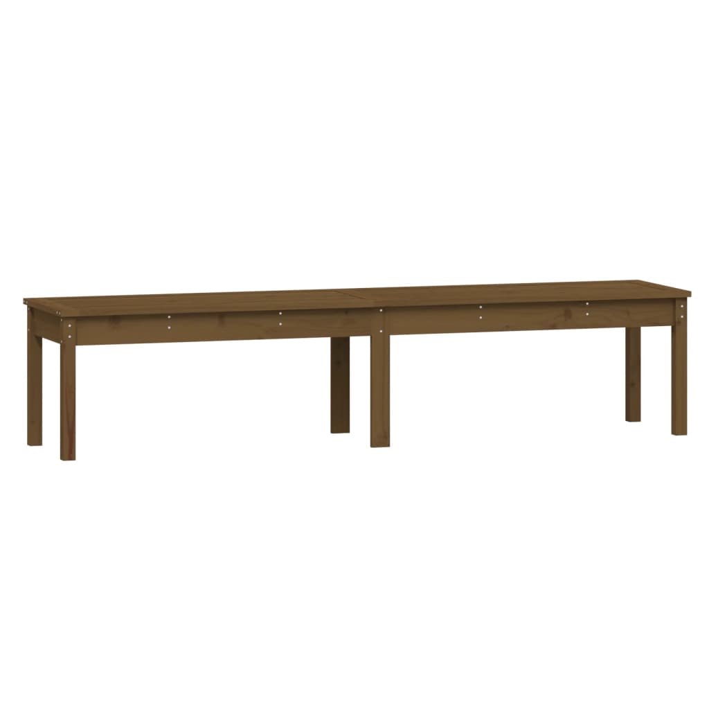 2-Seater Garden Bench Honey Brown 203.5x44x45 cm Solid Wood Pine