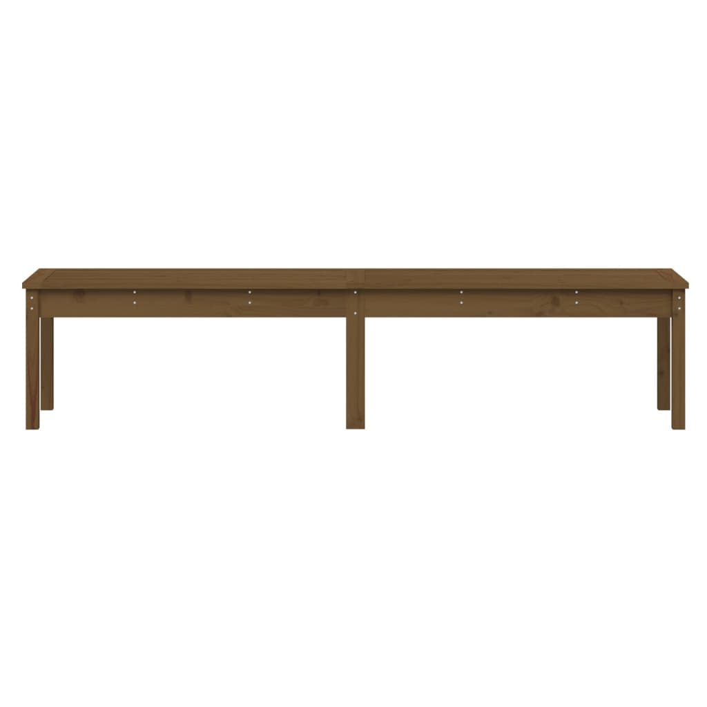 2-Seater Garden Bench Honey Brown 203.5x44x45 cm Solid Wood Pine