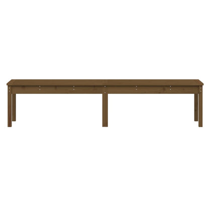 2-Seater Garden Bench Honey Brown 203.5x44x45 cm Solid Wood Pine