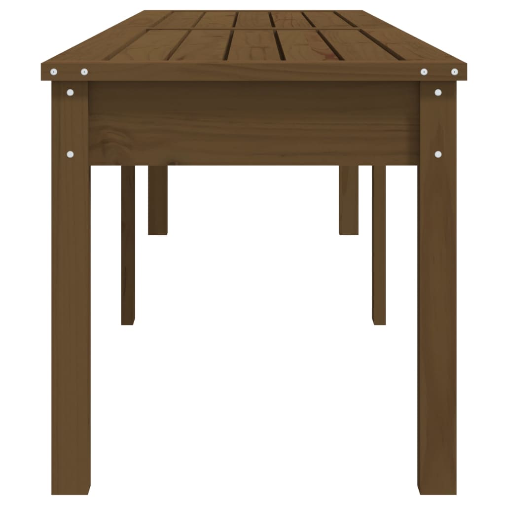 2-Seater Garden Bench Honey Brown 203.5x44x45 cm Solid Wood Pine