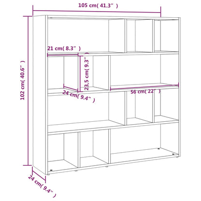 Book Cabinet/Room Divider Sonoma Oak 105x24x102 cm