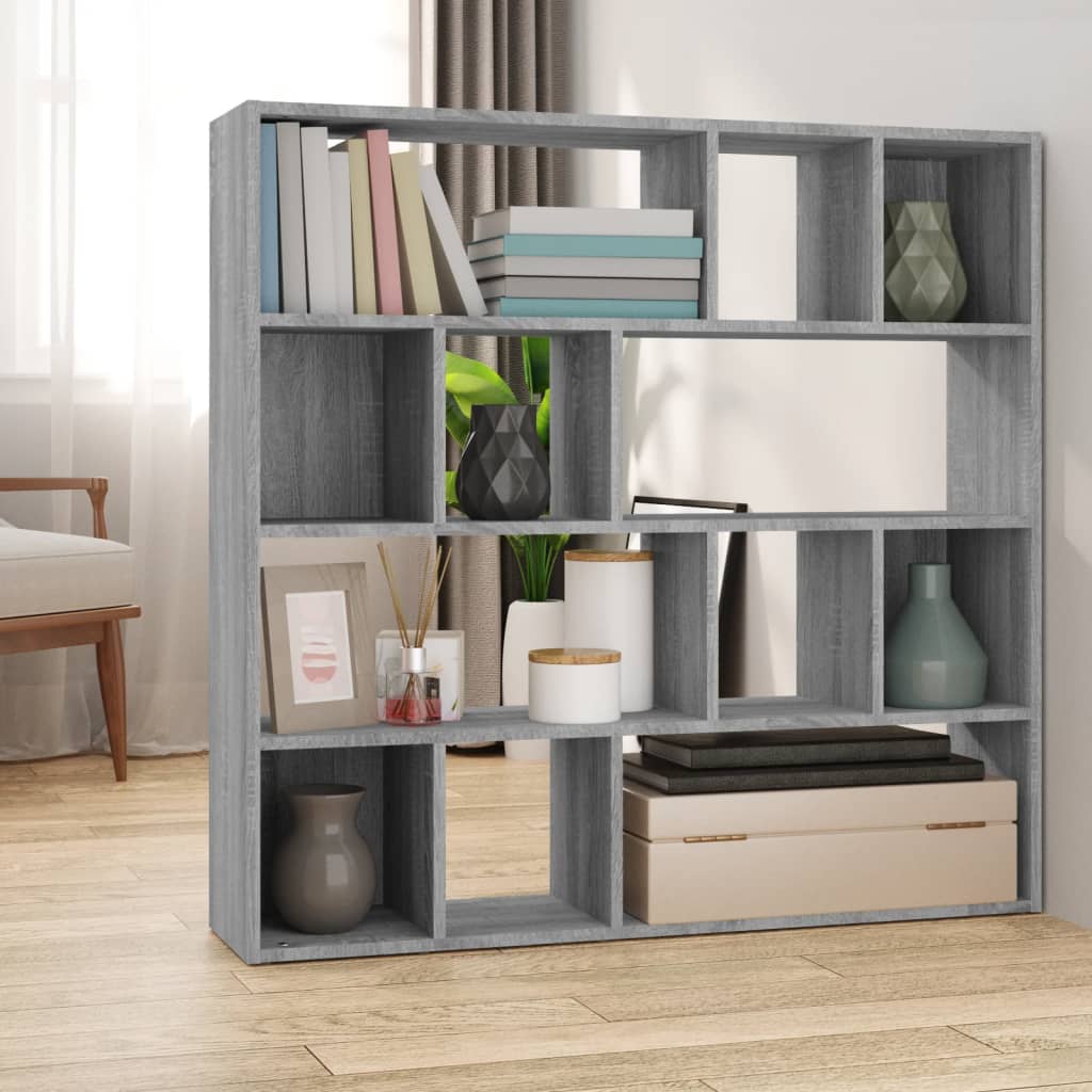 Book Cabinet/Room Divider Grey Sonoma 105x24x102 cm