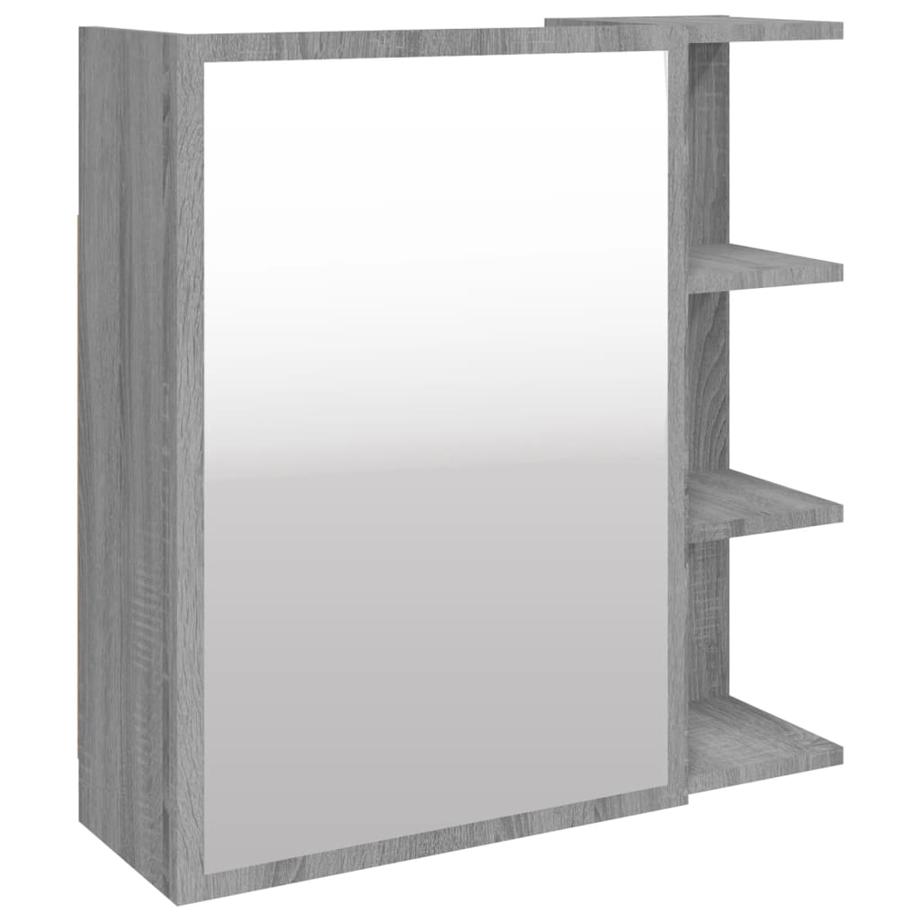 Bathroom Mirror Cabinet Grey Sonoma 62.5x20.5x64 cm Engineered Wood