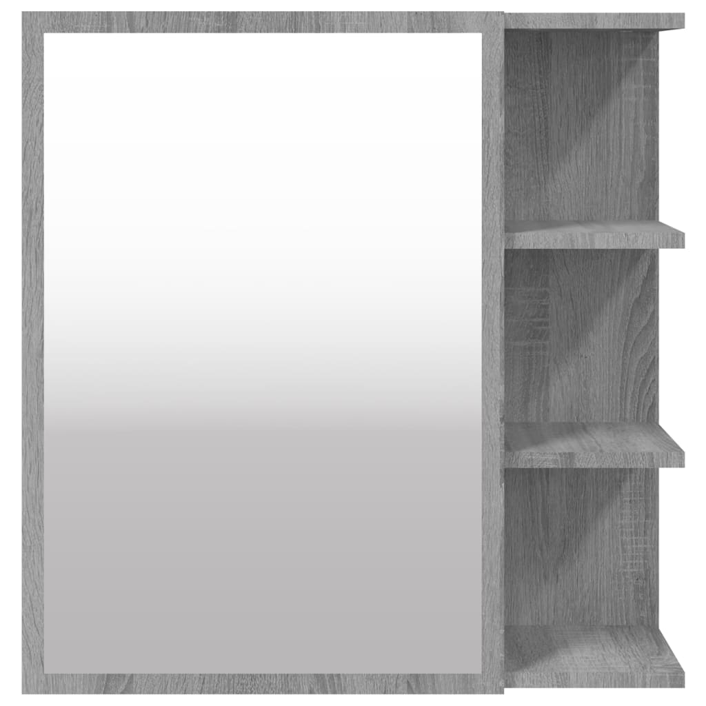 Bathroom Mirror Cabinet Grey Sonoma 62.5x20.5x64 cm Engineered Wood