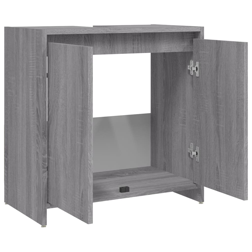 Bathroom Cabinet Grey Sonoma 60x33x61 cm Engineered Wood