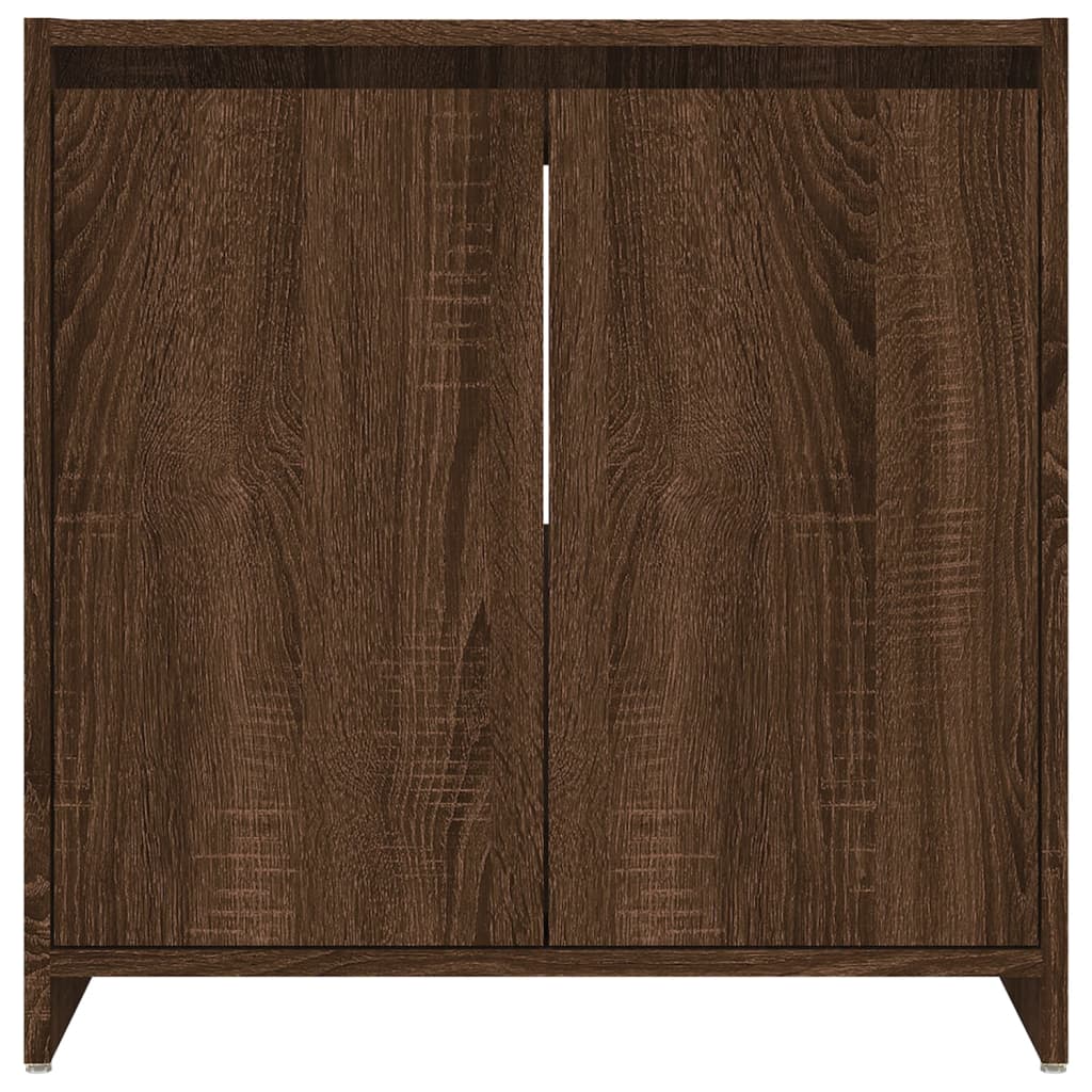 Bathroom Cabinet Brown Oak 60x33x61 cm Engineered Wood