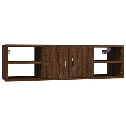 Wall Shelf Brown Oak 102x30x29 cm Engineered Wood