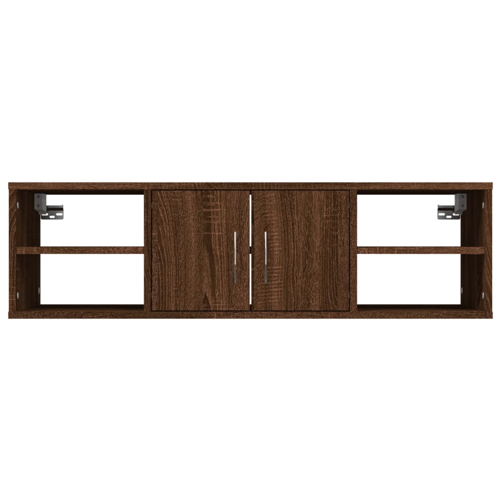 Wall Shelf Brown Oak 102x30x29 cm Engineered Wood