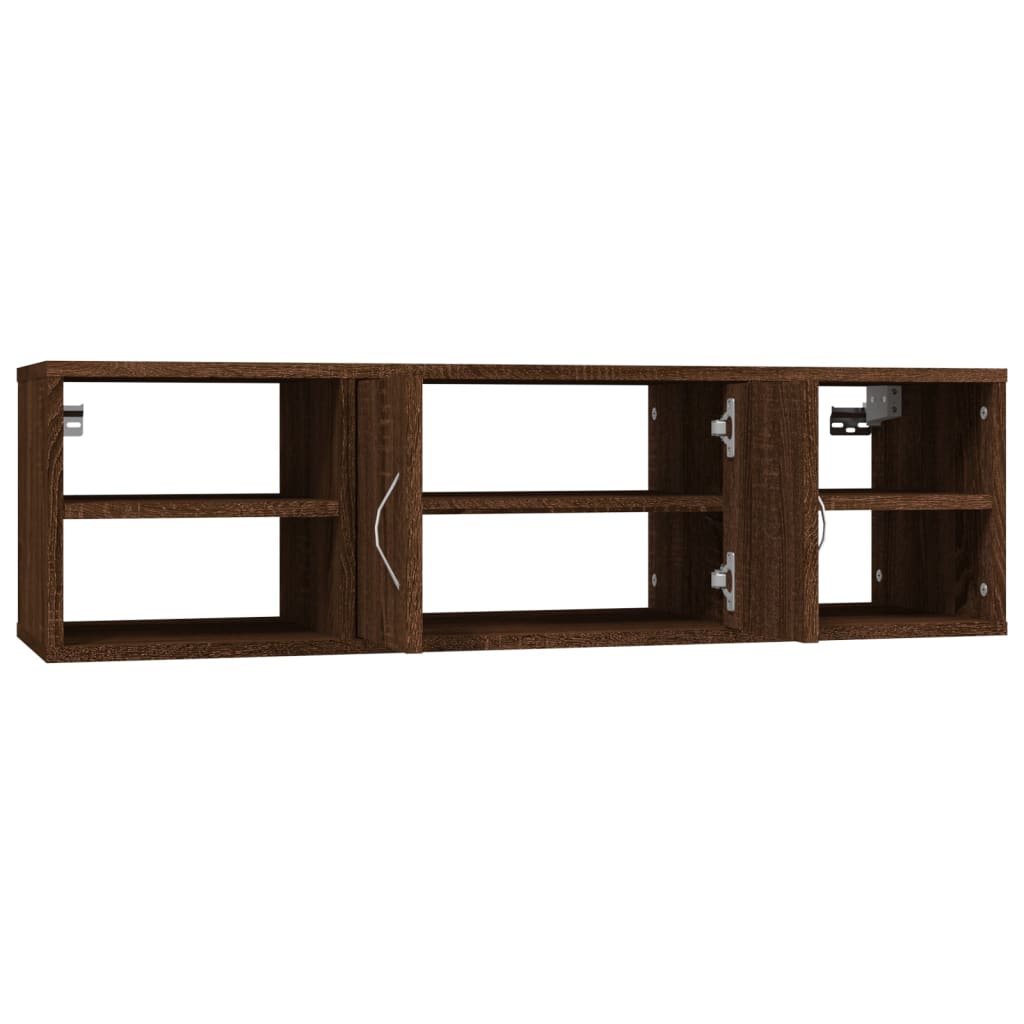 Wall Shelf Brown Oak 102x30x29 cm Engineered Wood