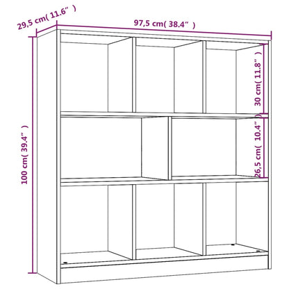 Book Cabinet Brown Oak 97.5x29.5x100 cm Engineered Wood