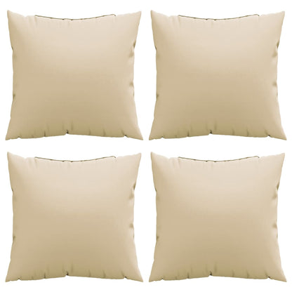 Sofa Cushions 4 pcs Beige 40x40 cm Fabric