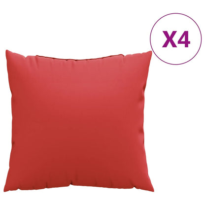 Sofa Cushions 4 pcs Red 40x40 cm Fabric