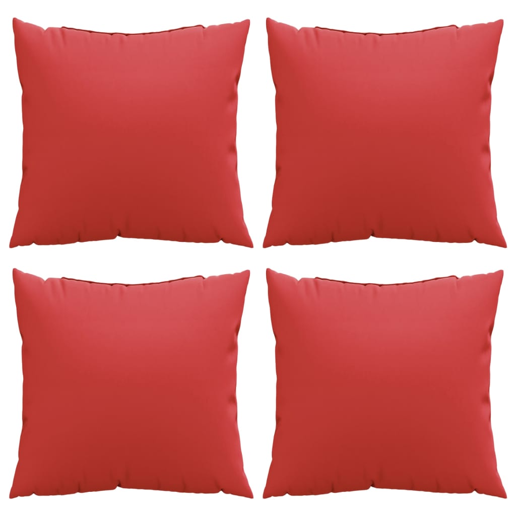 Sofa Cushions 4 pcs Red 40x40 cm Fabric