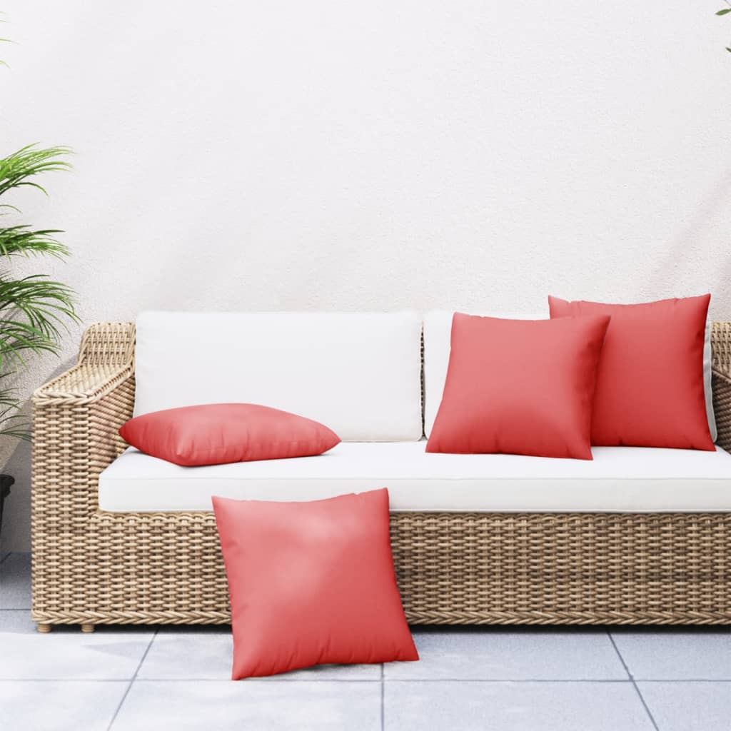 Sofa Cushions 4 pcs Red 40x40 cm Fabric