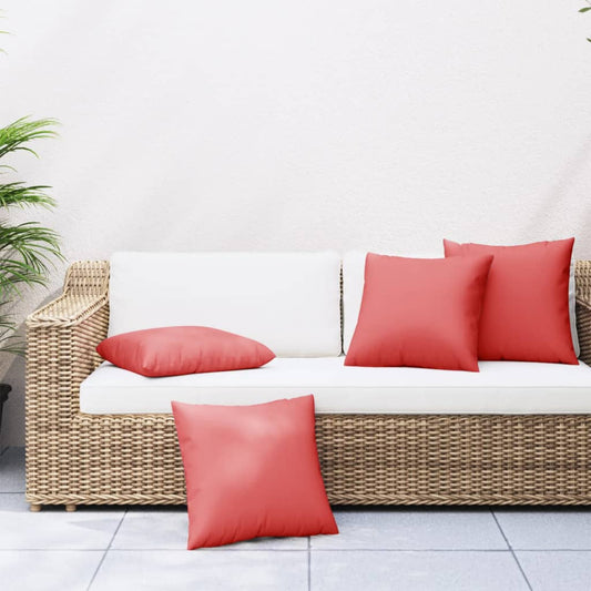 Sofa Cushions 4 pcs Red 50x50 cm Fabric